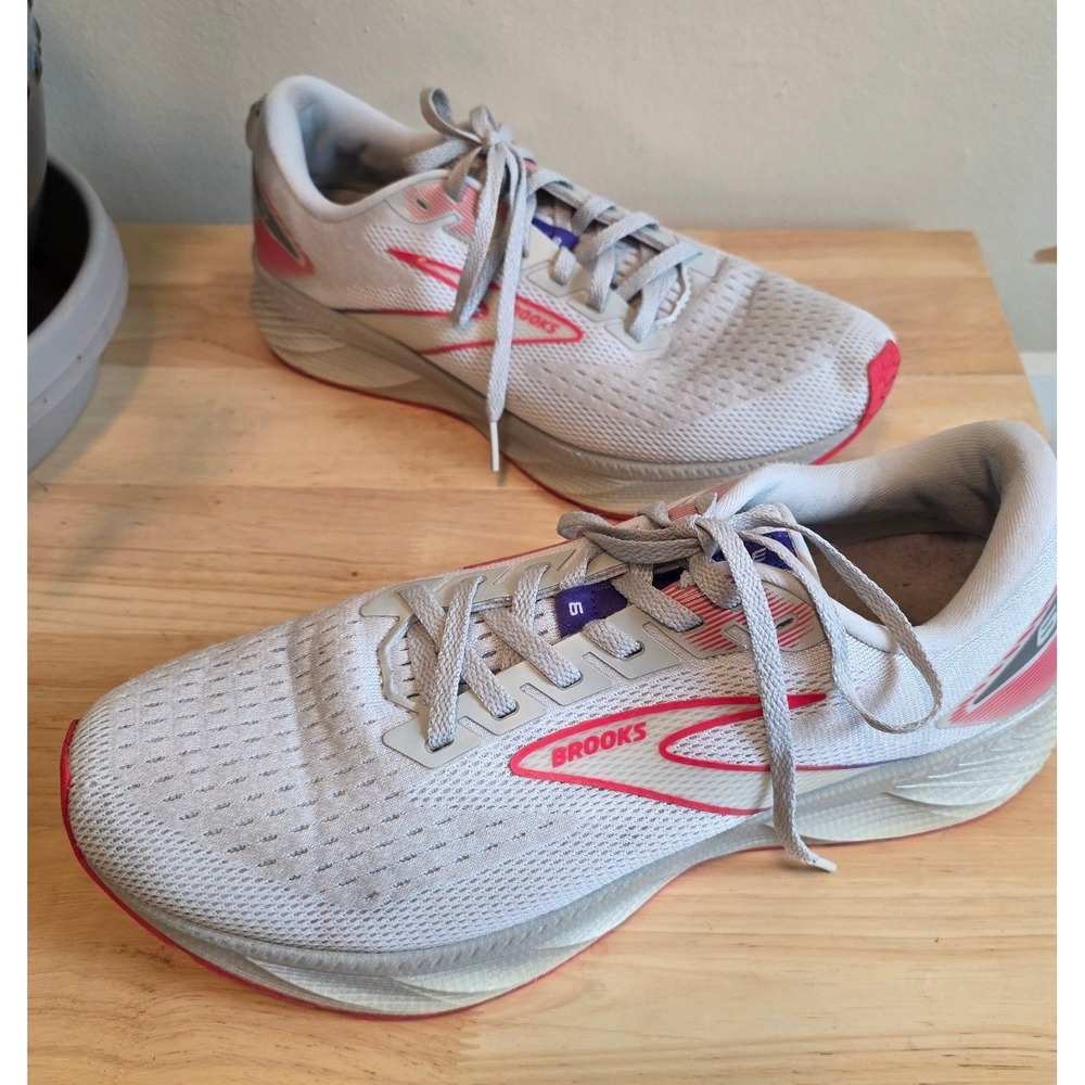 Brooks Mens 9.5 Levitate 6 Running Shoes Grey orange 1103951D407 Sneakers